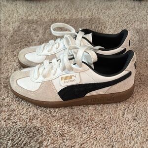 Puma Palermo White and Black Sneakers
